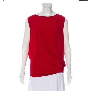 Hermes silk scoop neck top